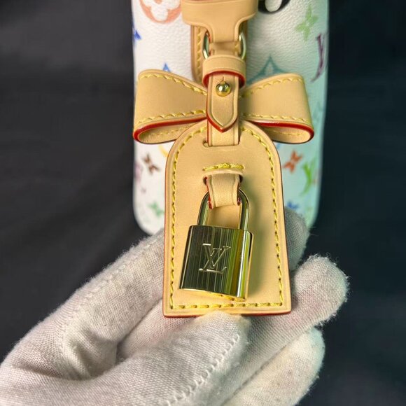 Louis Vuitton x TM Multicolor Monogram Shoulder Bag – White Canvas, Pre-Owned - Picture 6 of 16